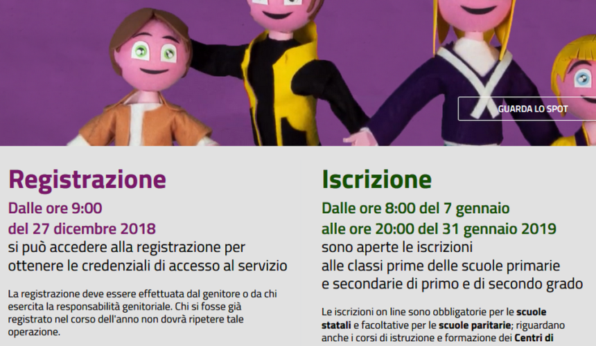 Informazioni per ISCRIZIONI ONLINE alunni delle future classi PRIME a.s. 2019/2020